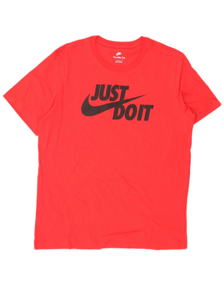 Nike grafisk t-shirt top til mænd, stor rød bomuld