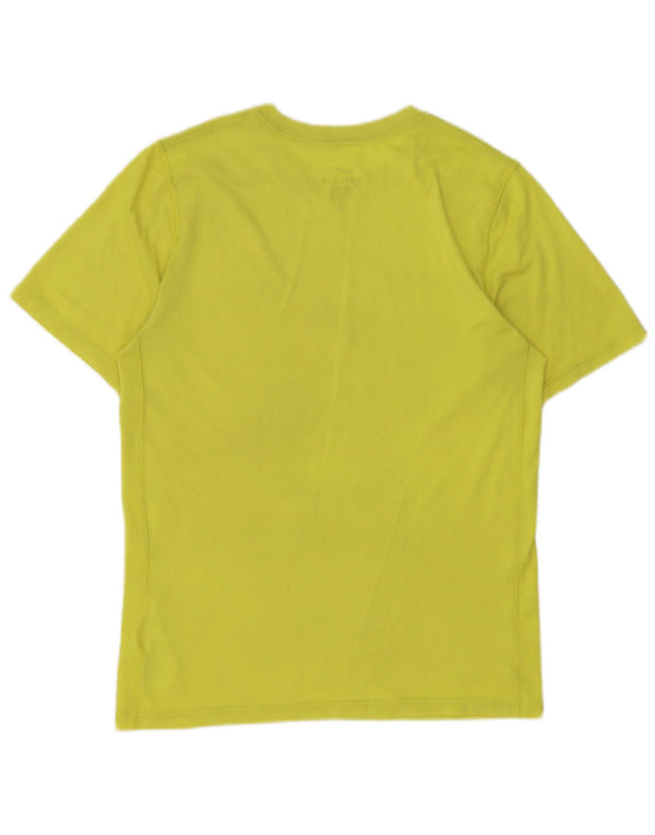 Nike Herre Dri Fit T-Shirt Top Lille Gul Polyester