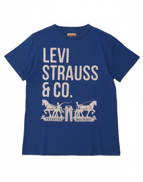 LEVI'S drenge grafisk t-shirt top 15-16 år blå bomuld