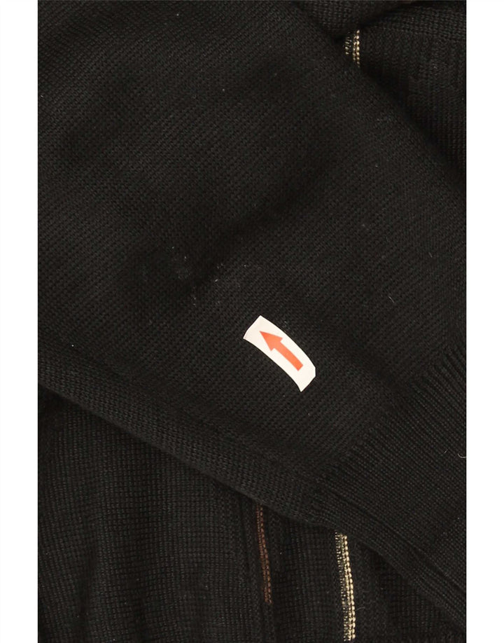 Gabicci Herre V-hals sweater Stor sort stribet uld