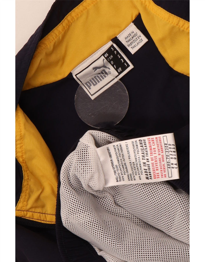 Puma Herre Loose Fit træningsdragt Top jakke Small Navy Blue Colourblock Nylon
