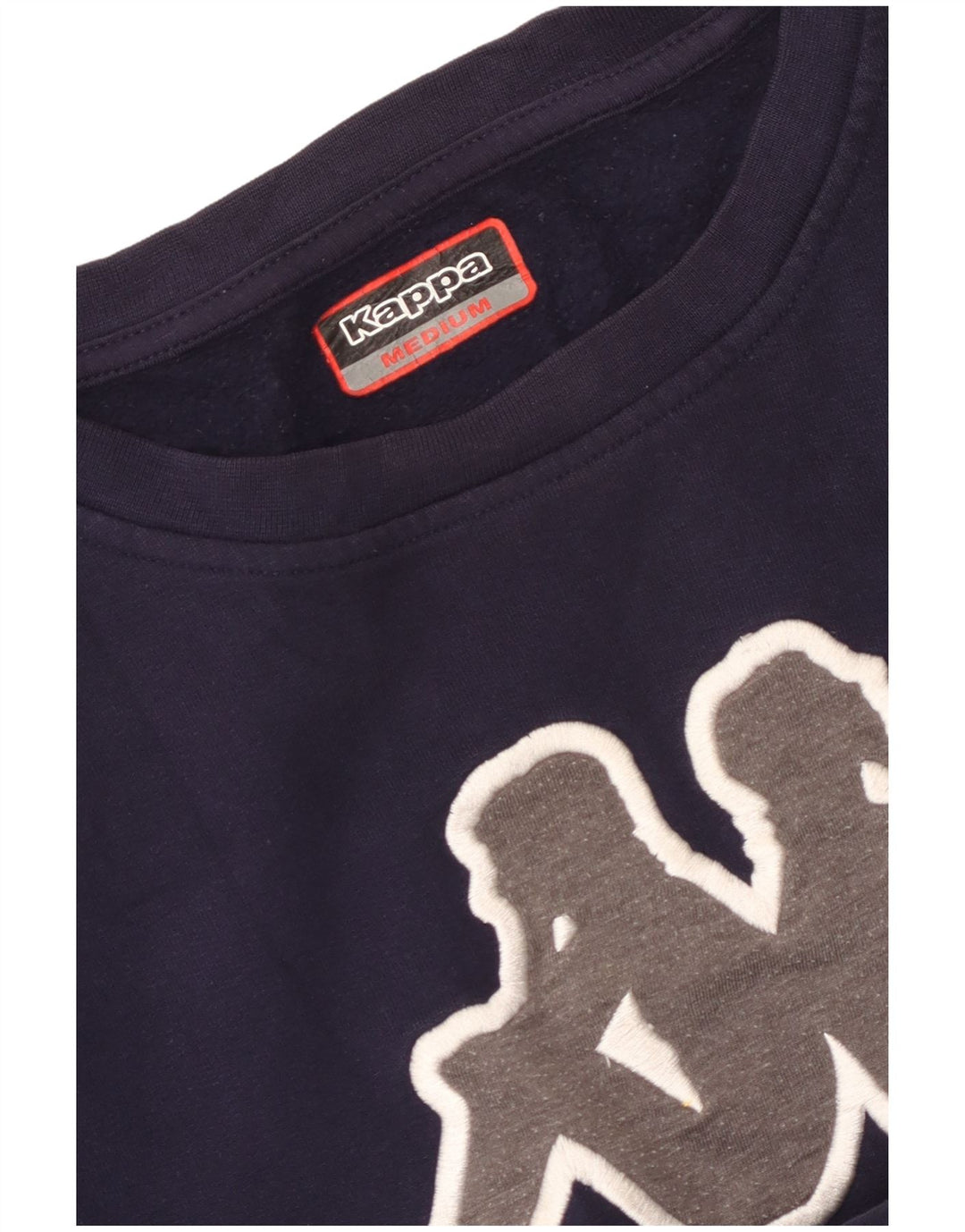 Kappa Dame Grafisk Sweatshirt Jumper UK 14 Medium Navy Blue