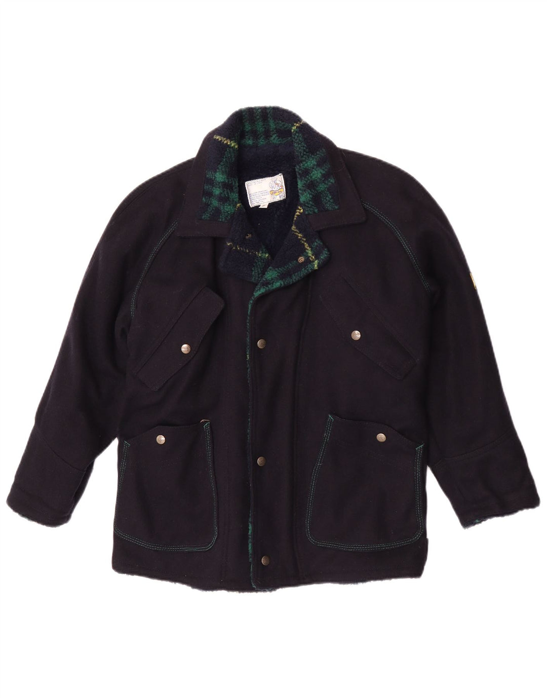 POP 84 dame 3/4 ærmet oversized utility jakke EU 36 Small Navy Blue
