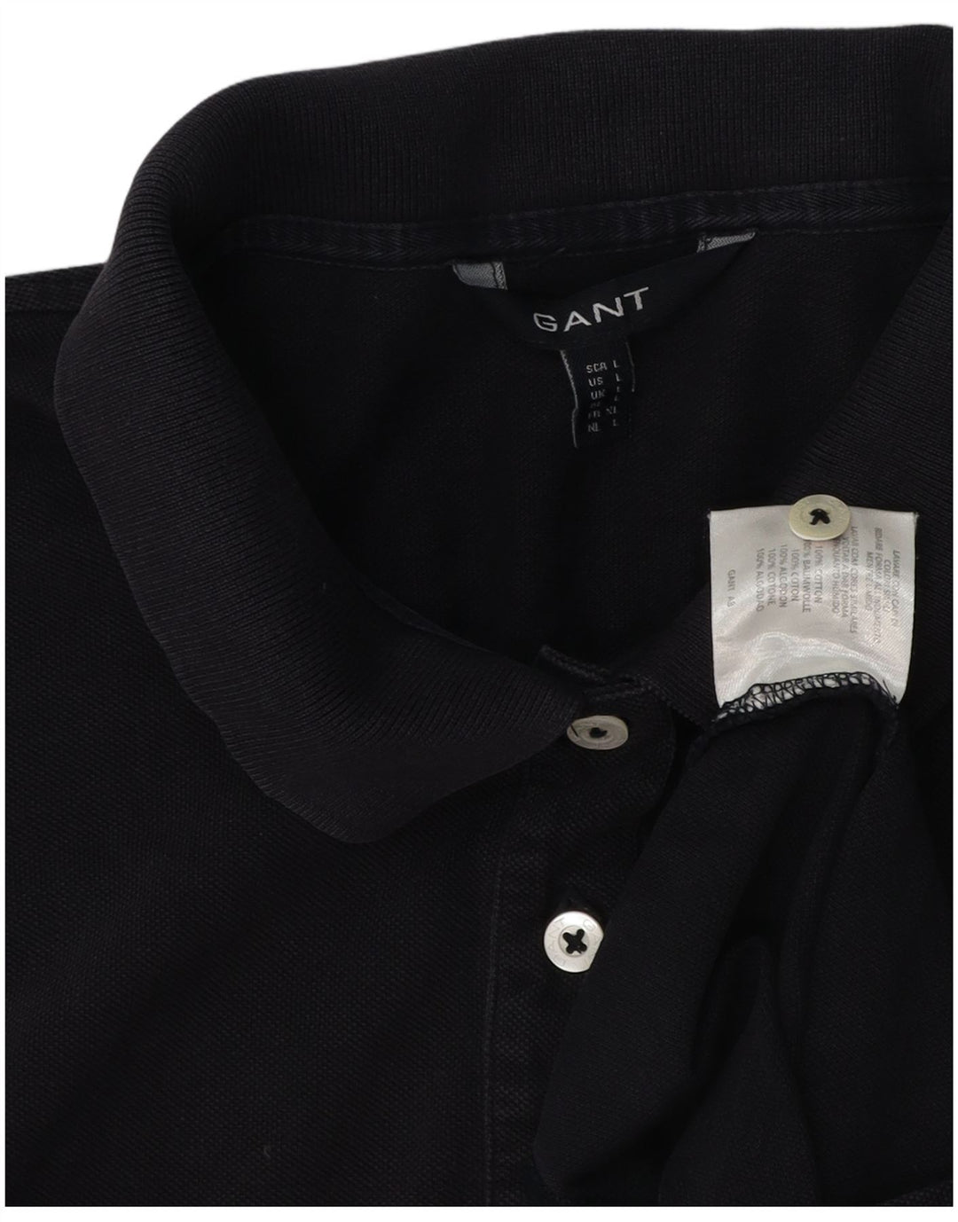 GANT Dame Polo Shirt UK 14 Stor Marineblå Bomuld