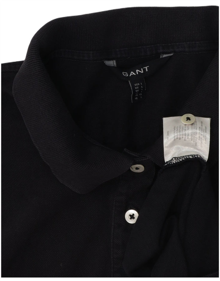GANT Dame Polo Shirt UK 14 Stor Marineblå Bomuld