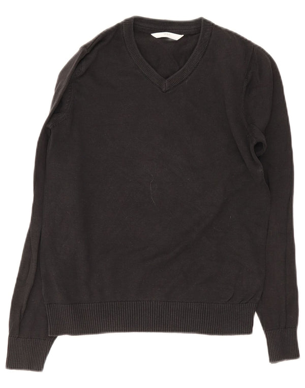 Marks & Spencer Boys V-hals sweater 10-11 år Sort bomuld