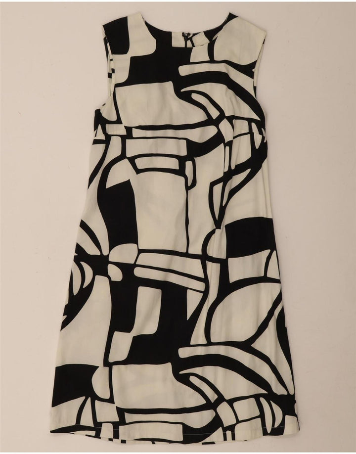 Desigual Kvinder abstrakt mønster Ærmeløs A-line kjole EU 38 Medium White