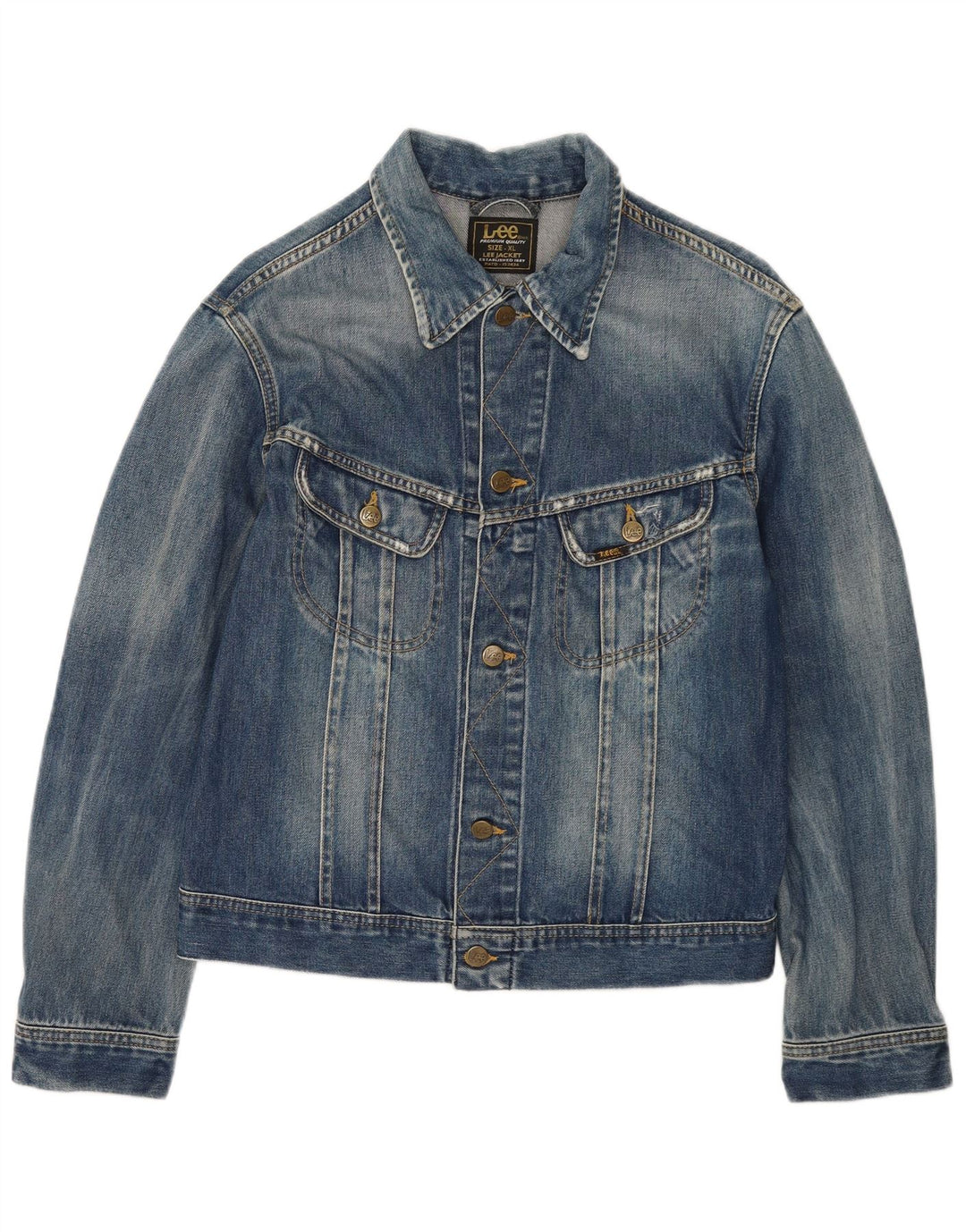 LEE Dame denimjakke UK 18 XL Blå Bomuld