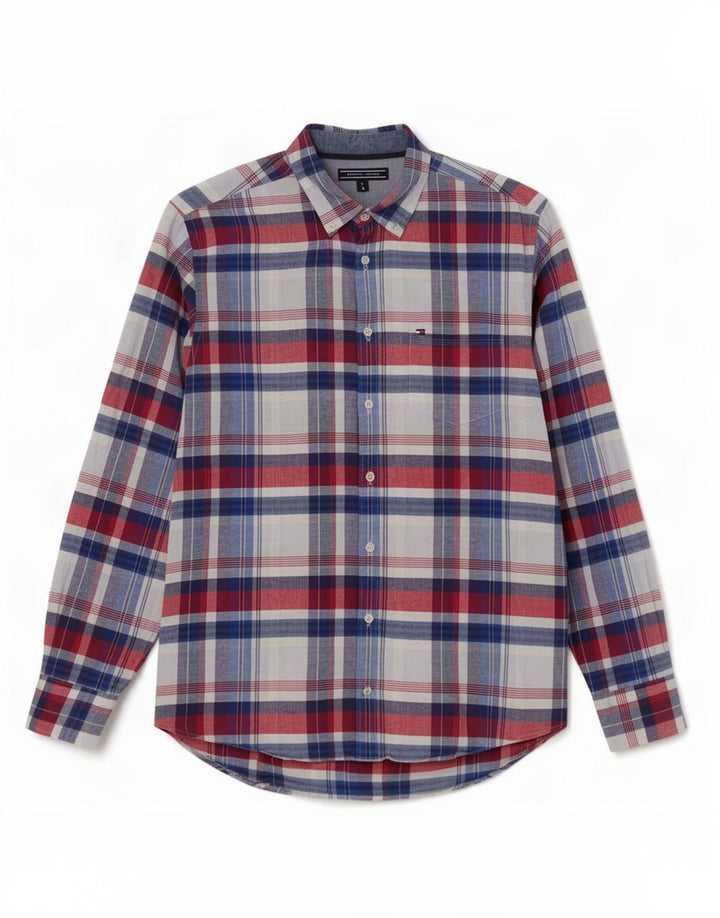 Tommy Hilfiger Herreskjorte Medium Blue Ternet Bomuld