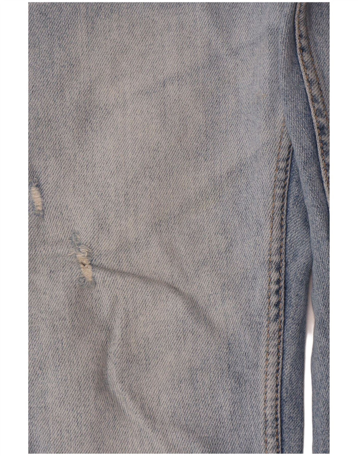Zara Herre Distressed Slim Jeans EU 40 Medium W31 L30 Blå Bomuld