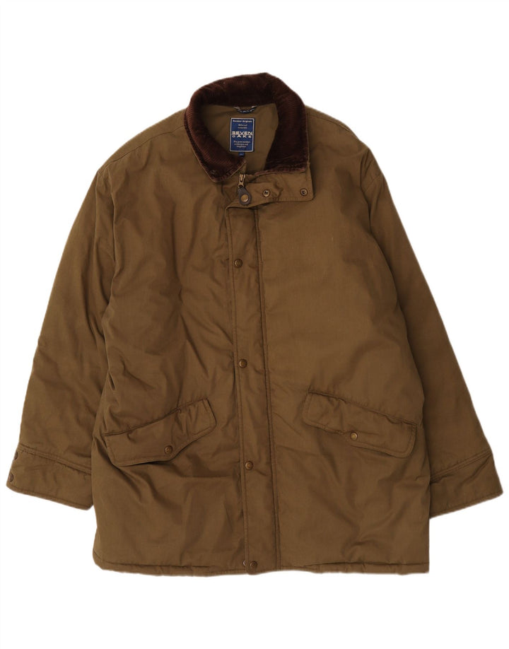Seven Oaks Herre Windbreaker Coat UK 42 XL Khaki Polyester