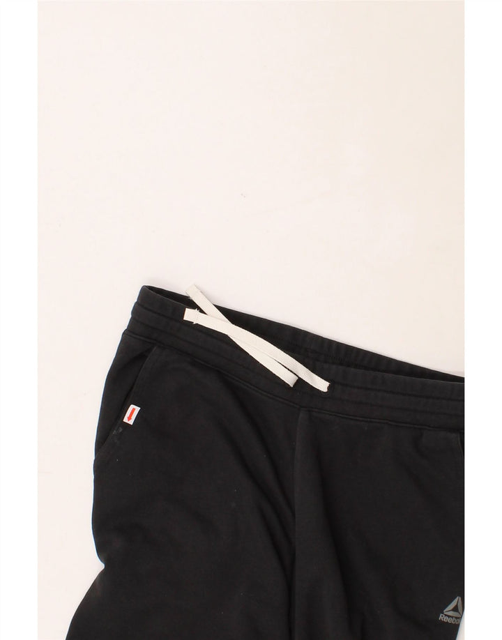 REEBOK Womens Tracksuit Trousers Joggers UK 12 Medium  Black Vintage Reebok and Second-Hand Reebok from Messina Hembry 