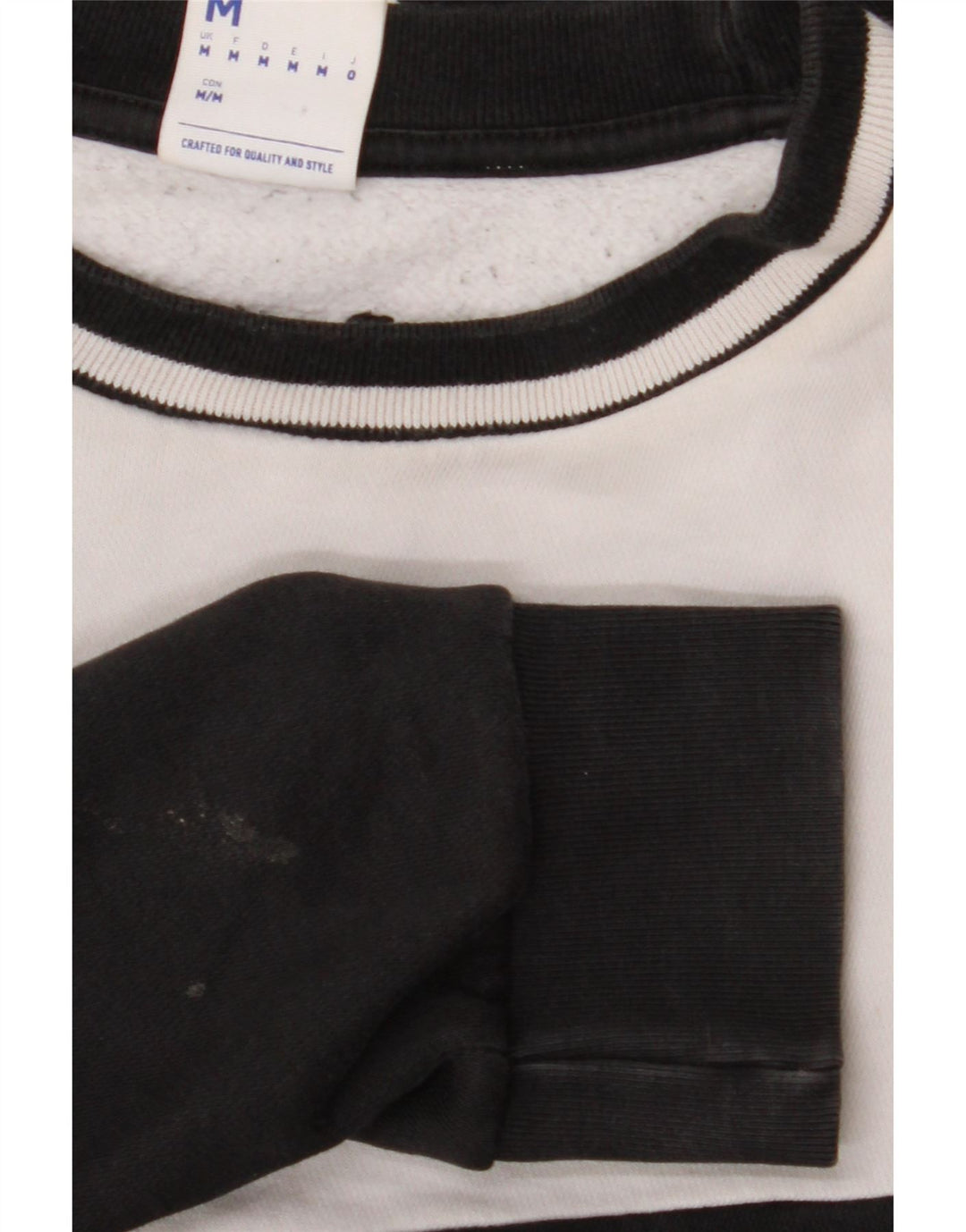 REEBOK Herre grafisk sweatshirt Jumper Medium Sort Colourblock Bomuld