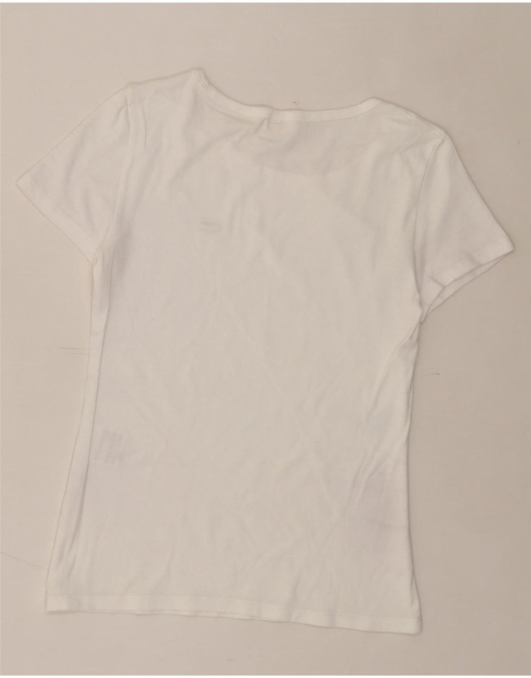 LEVI'S Womens T-Shirt Top UK 12 Medium White Vintage Levi's and Second-Hand Levi's from Messina Hembry 