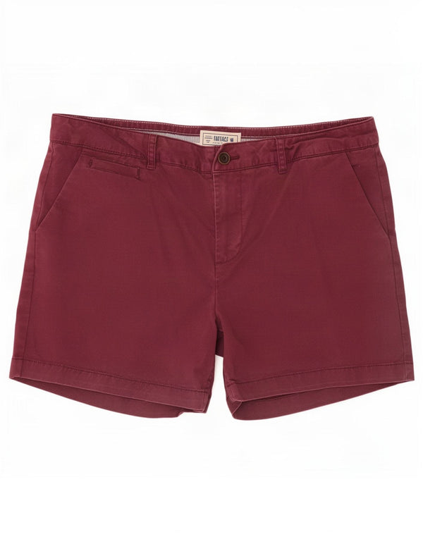 Fat Face Dame Chino Shorts UK 14 Large W34 Purple Bomuld