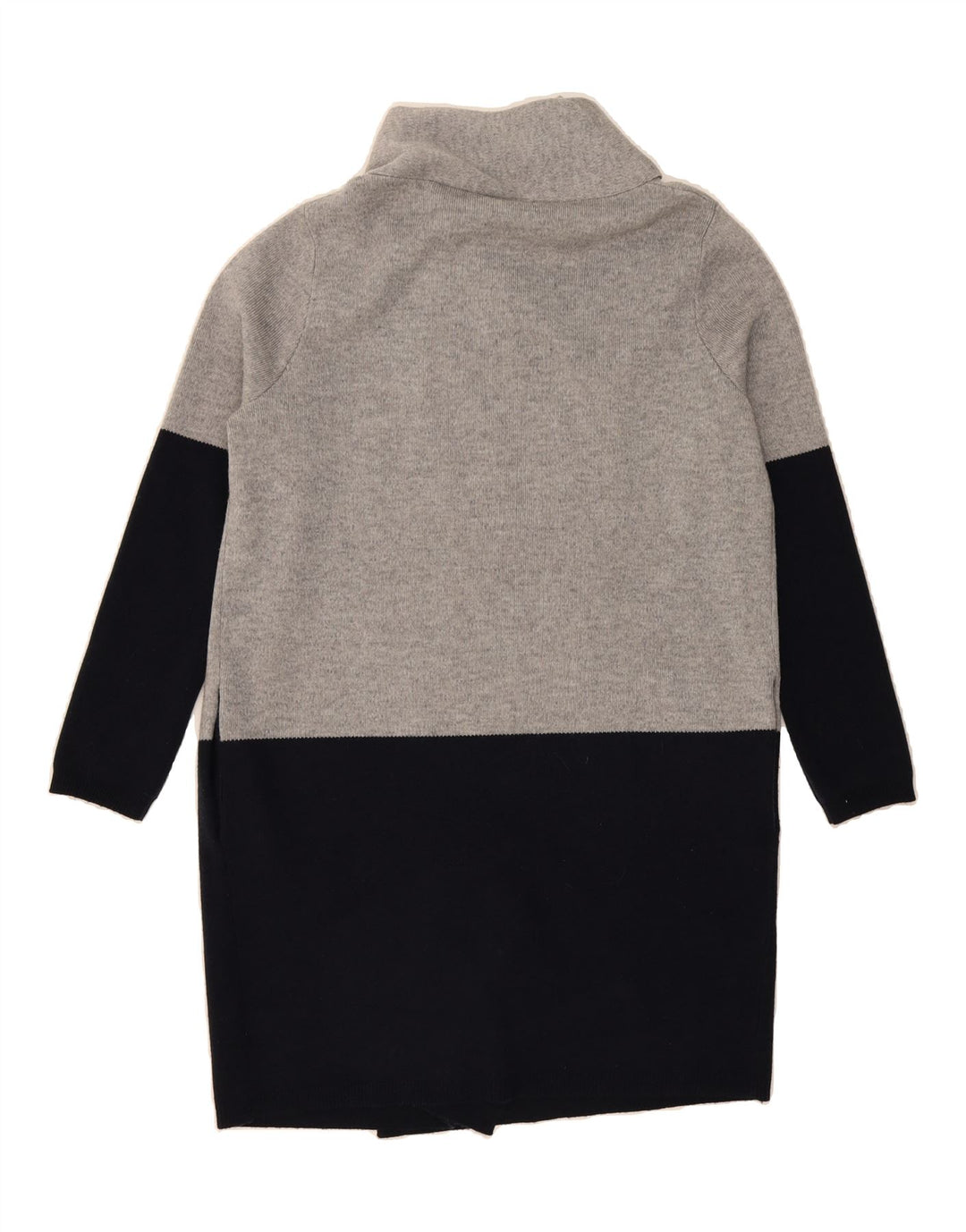 PHASE EIGHT Womens Oversized Cardigan Sweater UK 8 Small Grey Colourblock Vintage Phase Eight and Second-Hand Phase Eight from Messina Hembry 