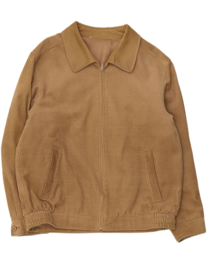 NINO Herre fløjlsjakke UK 38 Medium Beige Bomuld