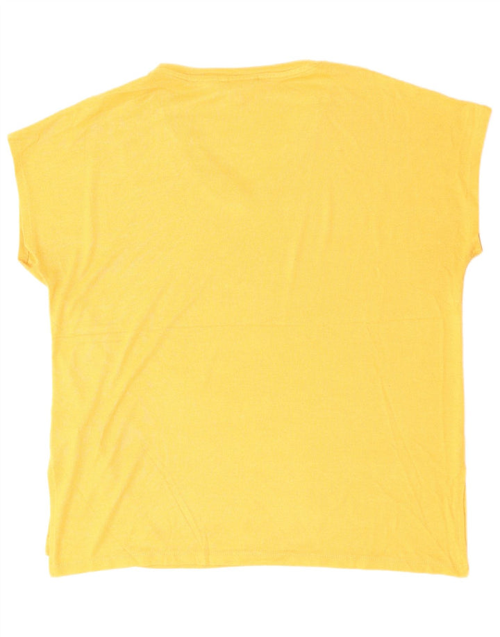 ORVIS T-shirt top UK 18 XL gul polyester