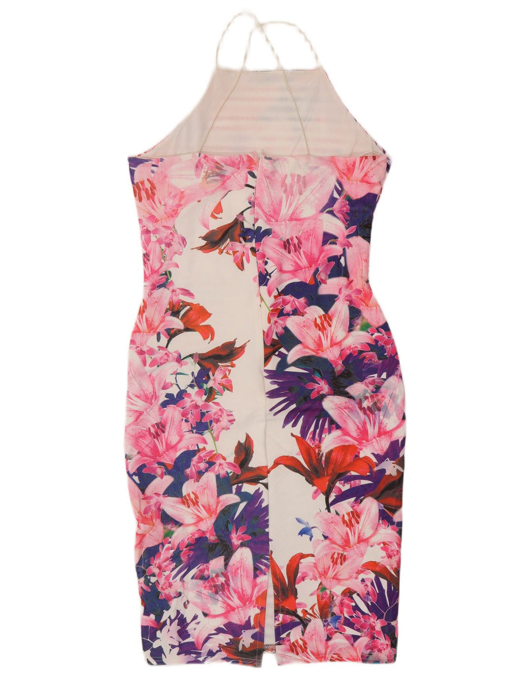 LIPSY Dame Halter Dress UK 12 Medium Multicolored Floral Polyester