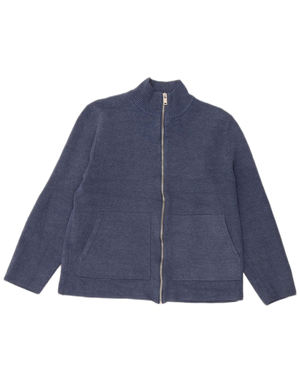 Marks & Spencer Dame Cardigan Sweater UK 14 Medium Navy Blue Polyester
