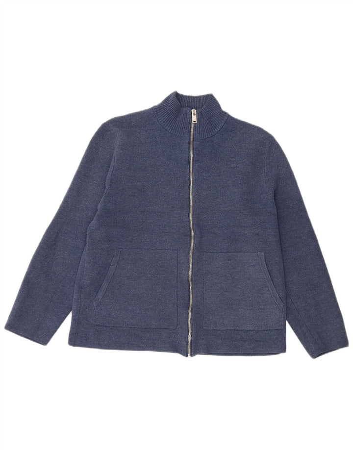 Marks & Spencer Dame Cardigan Sweater UK 14 Medium Navy Blue Polyester