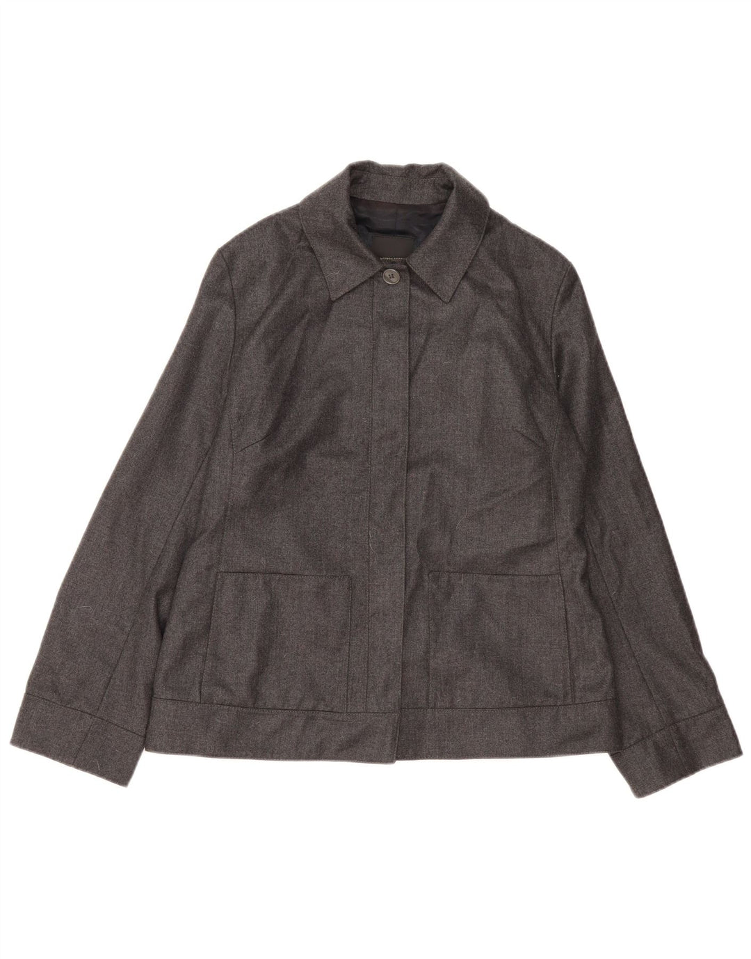 WHISTLES Womens Bomber Jacket UK 14 Large Grå Uld