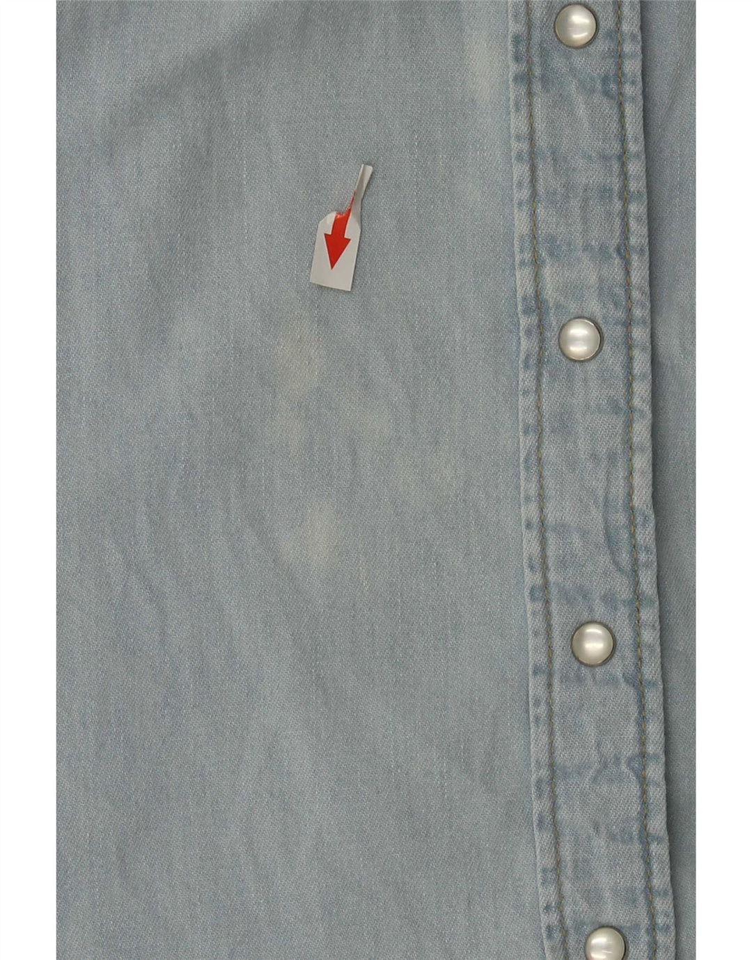 Benetton Dame Denim Shirt UK 10 Small Blue