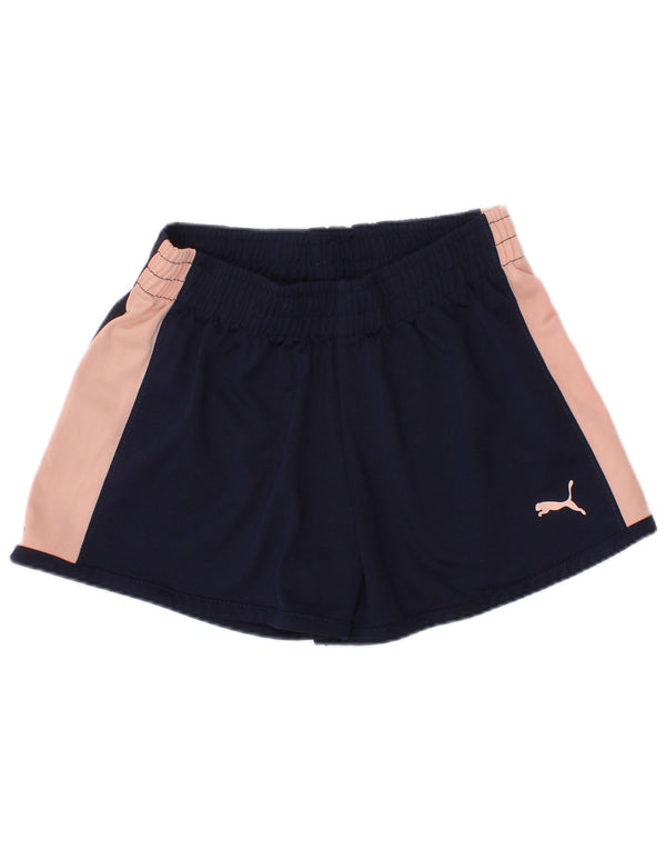 Puma Sportsshorts til piger 5-6 år Navy Blue Colourblock Polyester