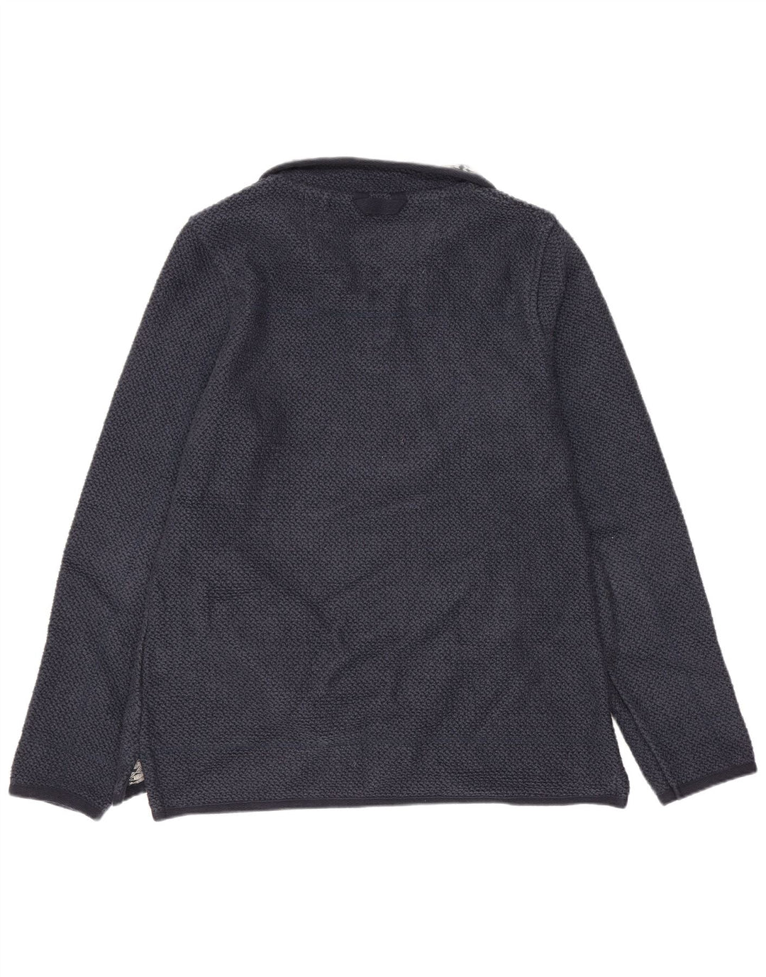Weird Fish Dame Zip Neck Sweatshirt Jumper UK 12 Medium Navy Blue Bomuld