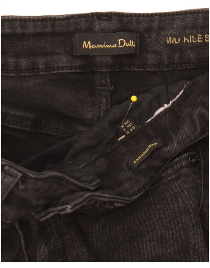 MASSIMO DUTTI Womens Mid Rise Skinny Jeans W26 L28 Black