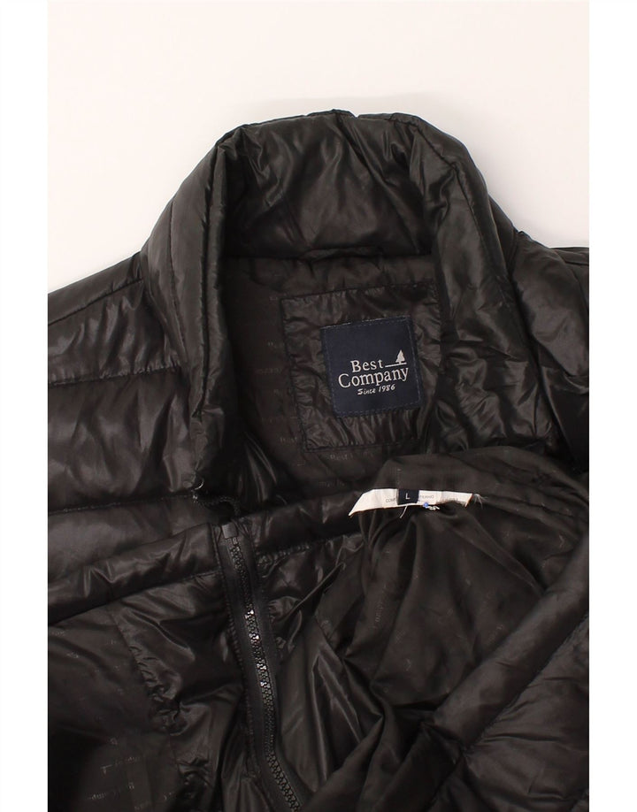 BEST COMPANY Mens Padded Gilet UK 40 Large Black Vintage Best Company and Second-Hand Best Company from Messina Hembry 