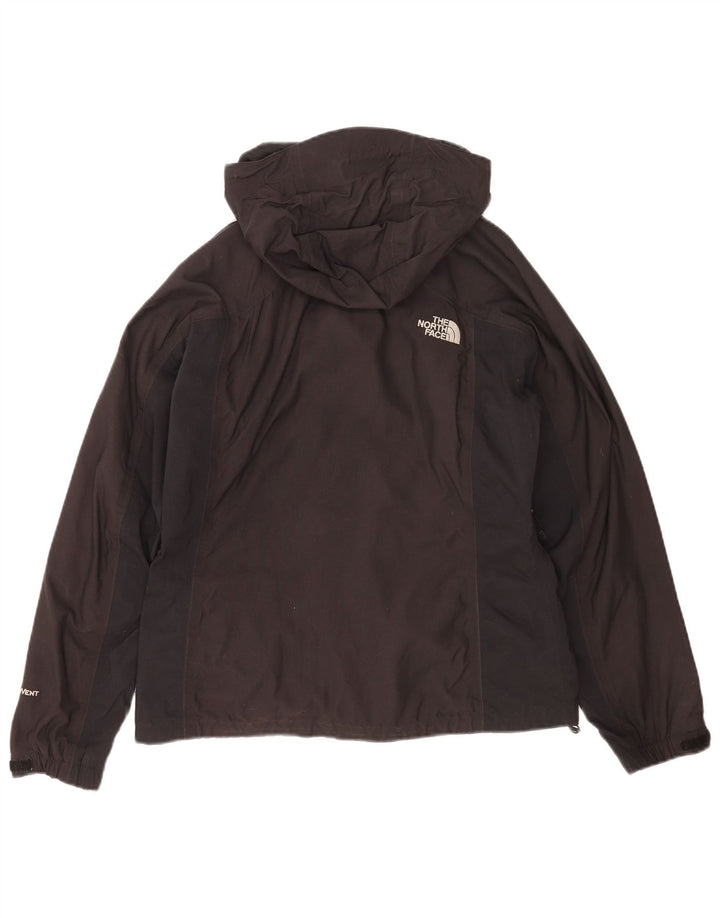 The North Face Womens Hooded Rain Jacket UK 12 Medium Black Nylon