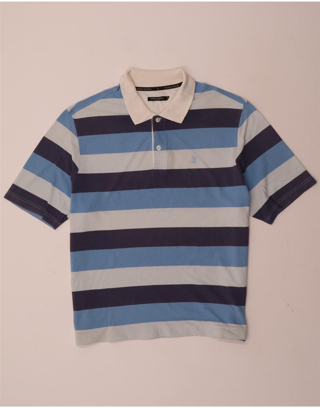 MARINA YACHTING Herre Rugby Polo Shirt 2XL Blå Stribet