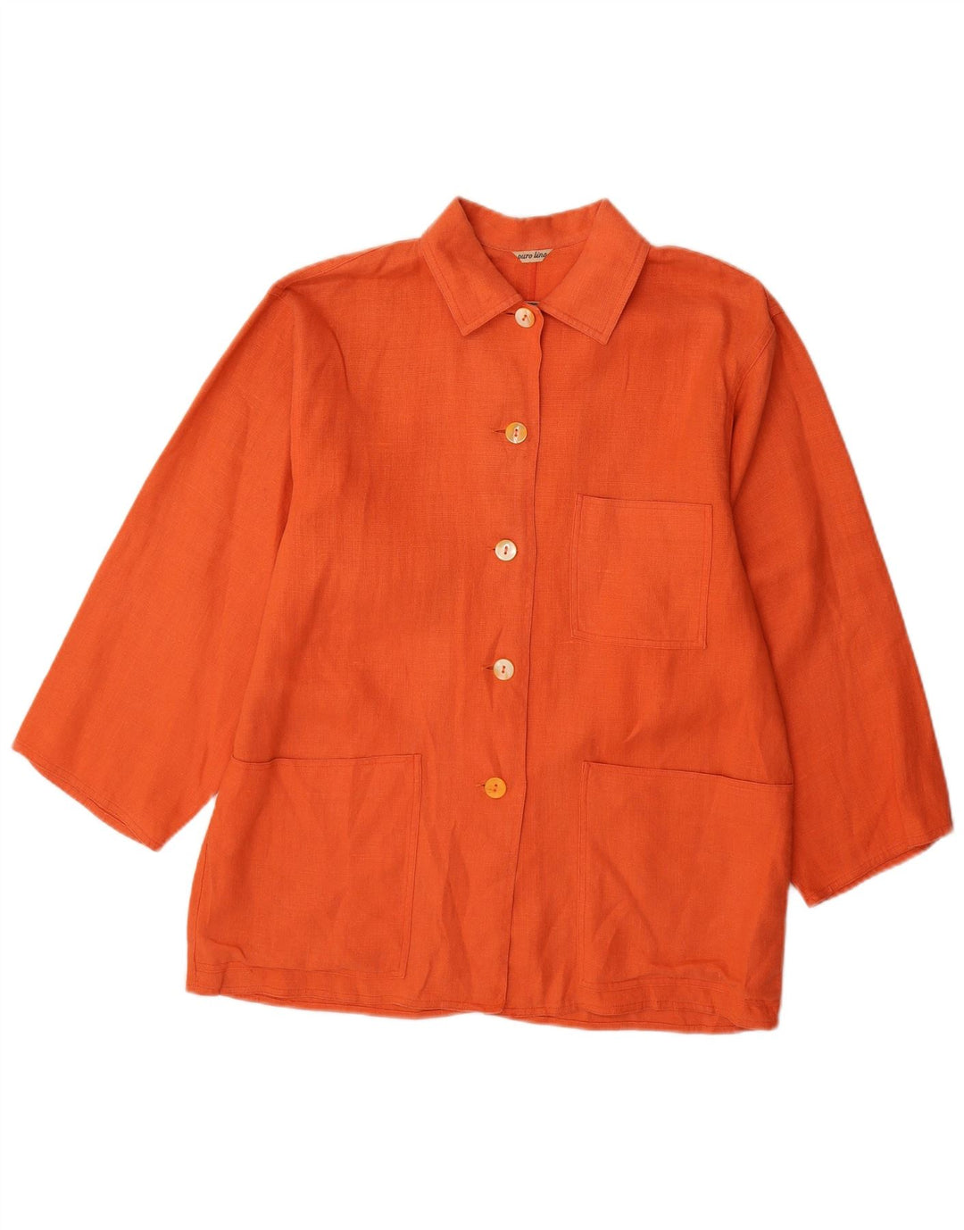 Penny Black Dame 5 Button Blazer Jacket UK 12 Medium Orange Linen