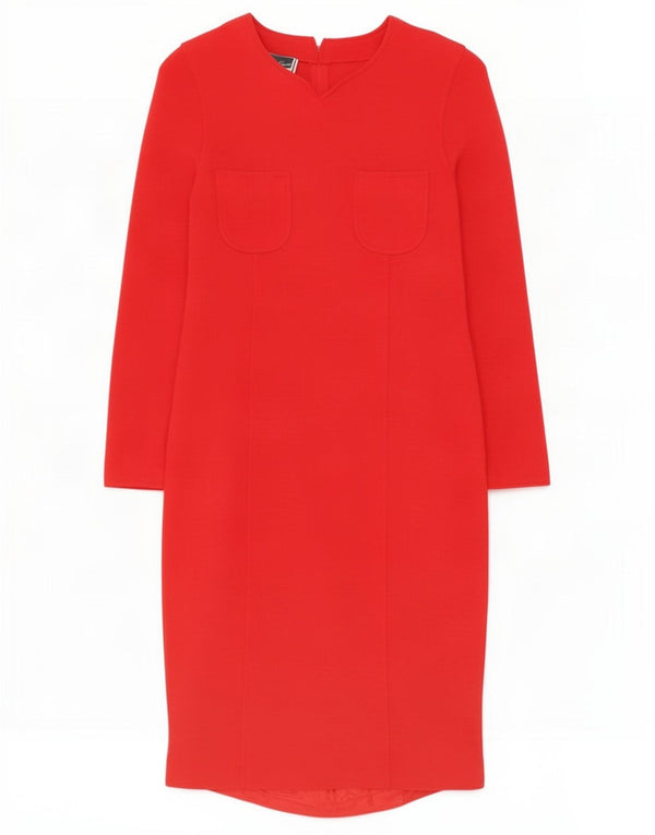 Luisa Spagnoli Langærmet Maxikjole til kvinder IT 44 Medium Red Acetate