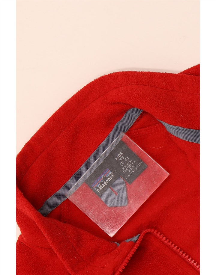 PATAGONIA Fleecejakke til piger 5-6 år XS Rød Polyester