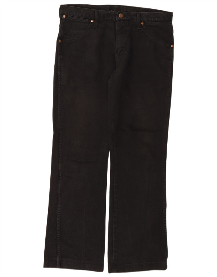 Wrangler Herre Dayton Bootcut Jeans W33 L31 Sort Bomuld