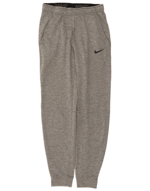 Nike Herre Høj Standard Fit Træningsdragt Bukser Joggers Små Grå Flecked