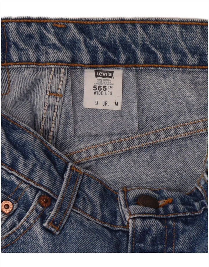 Levi's Womens 565 Højtaljede jeans med brede ben US 9 Medium W28 L31 Blue Classic