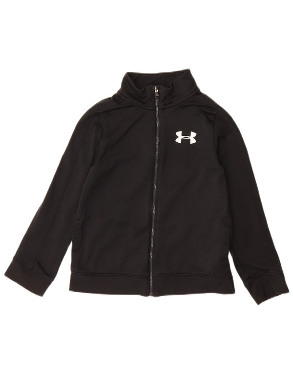 UNDER ARMOUR Pigetræningsdragt Topjakke 7-8 År Lille Sort Polyester