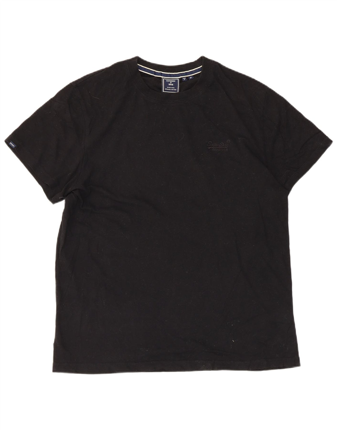 Superdry T-shirt top til mænd XL sort bomuld