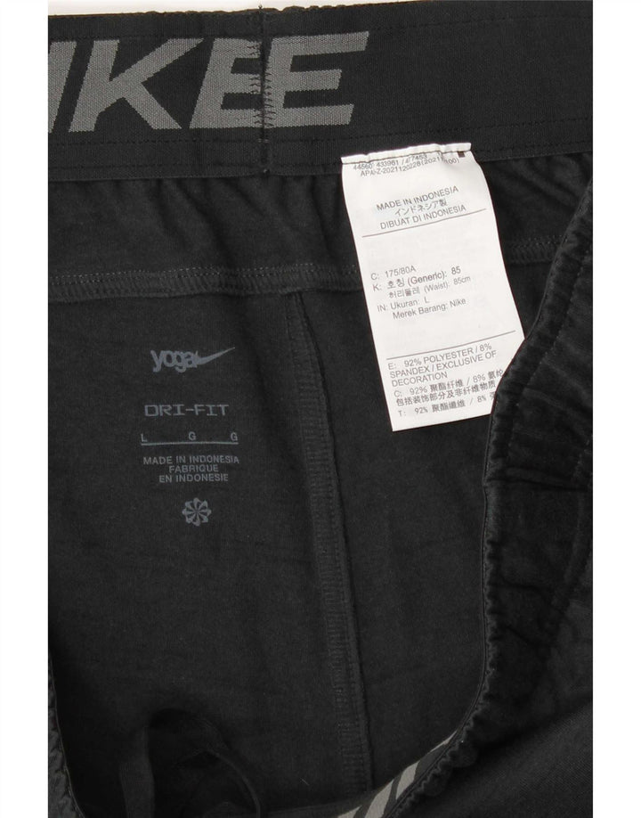 Nike Herre Dri Fit træningsdragt Bukser Joggers Large Grå Flecked Polyester