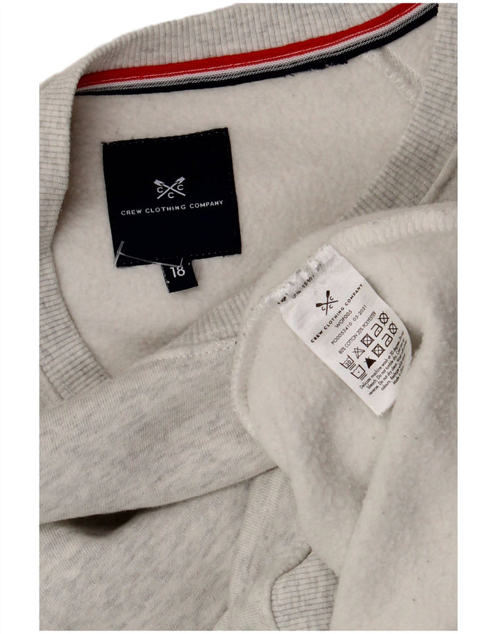 Crew Clothing Dame Oversized Sweatshirt Jumper UK 18 XL Grå Flecked