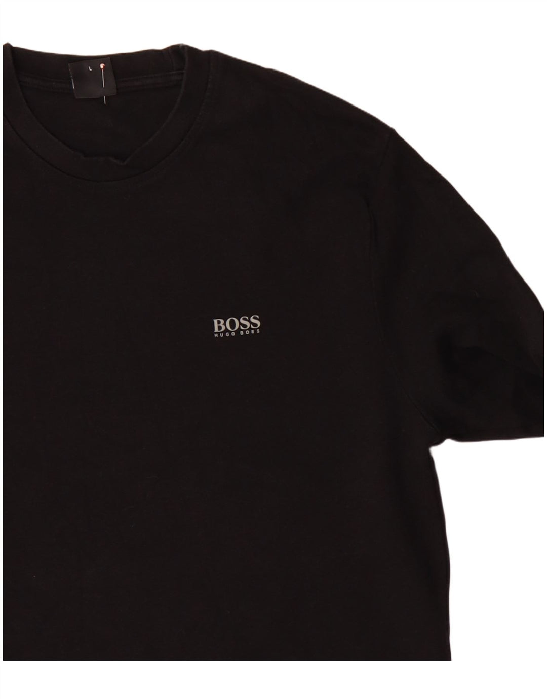 HUGO BOSS Dame Top Langærmet UK 14 Stor Sort Bomuld