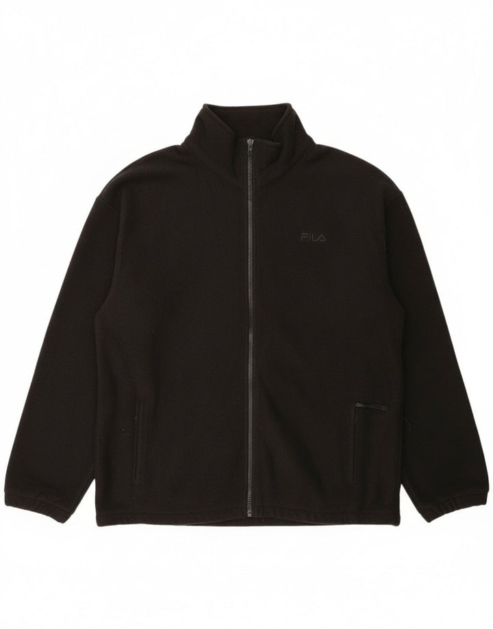 Fila Herre Liner Fleece Jakke UK 44 2XL Sort Polyester