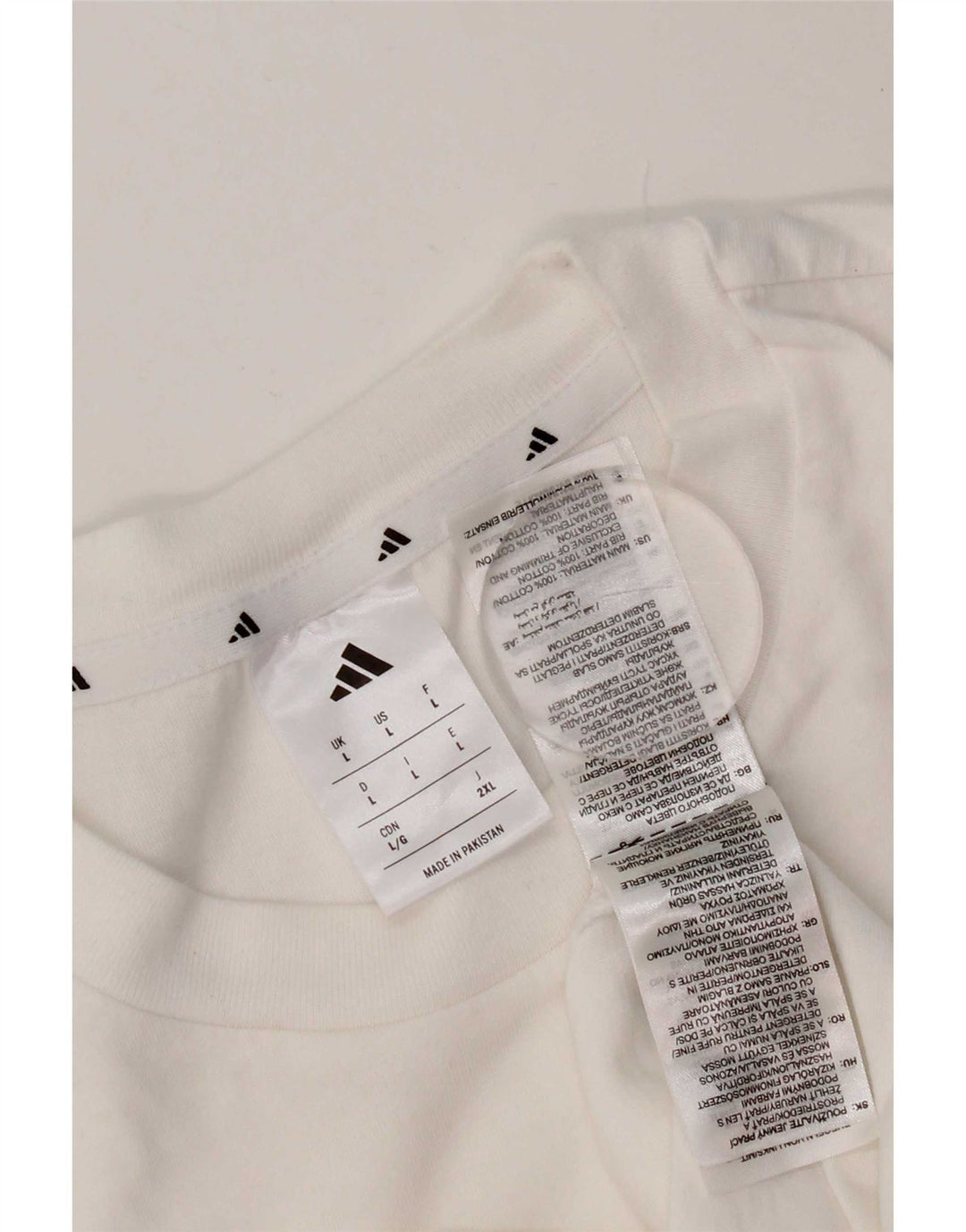 Adidas Herre T-Shirt Top Stor Hvid Bomuld