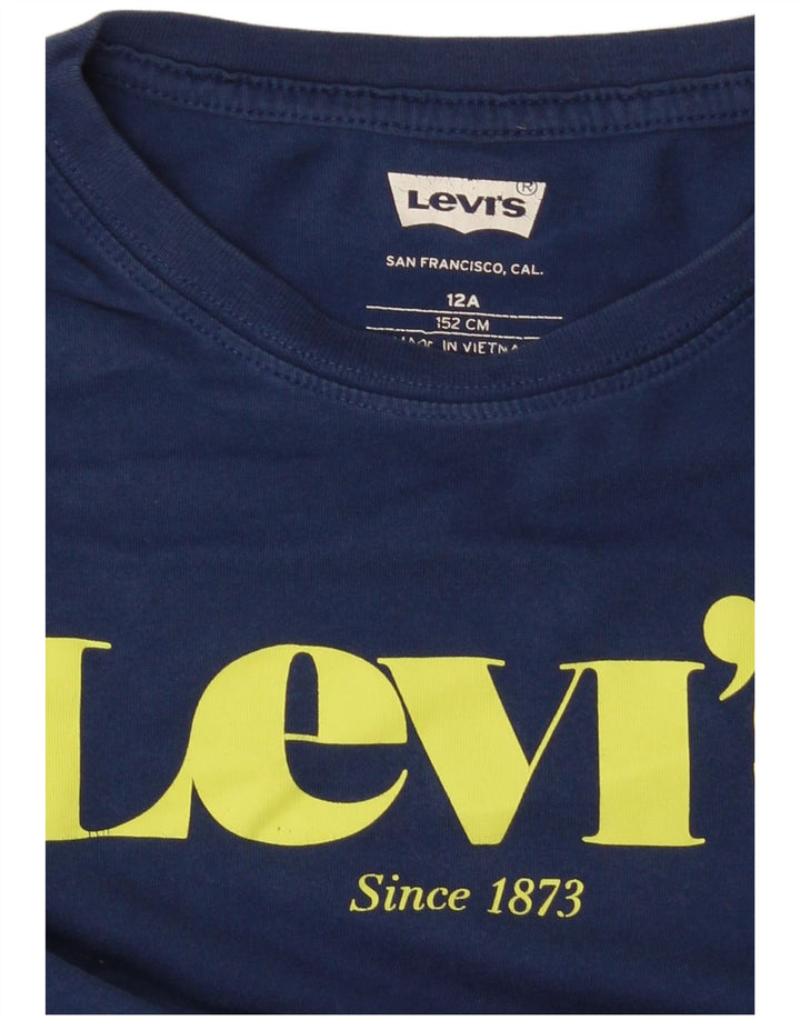 Levi's Boys Grafisk T-shirt Top 11-12 år Marineblå