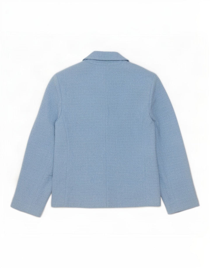 Zara Dame 4-knaps blazerjakke UK 6 XS blå polyester
