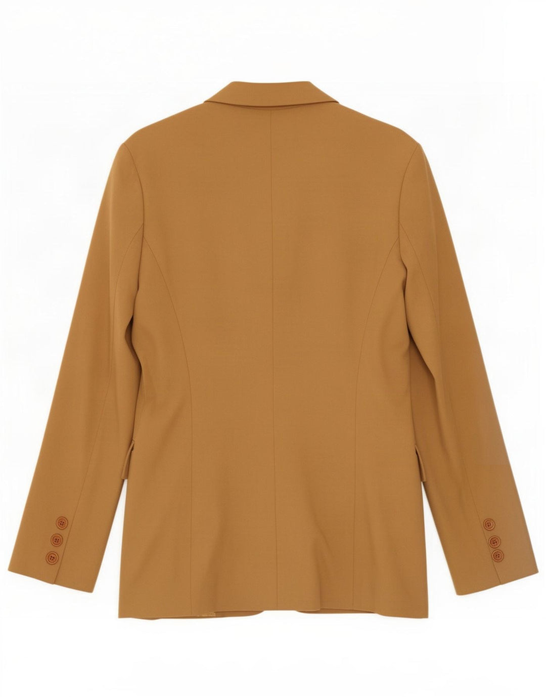 Zara Dame 4-knaps blazerjakke EU 40 Medium Brun Uld