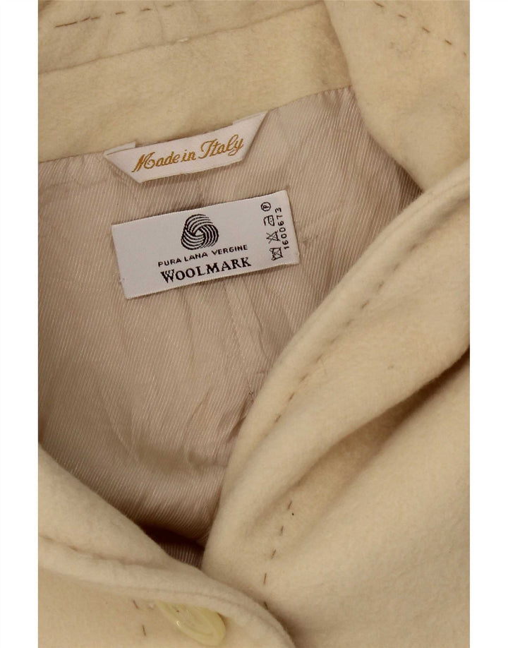 Vintage overfrakke til kvinder IT 42 Medium White Virgin Wool
